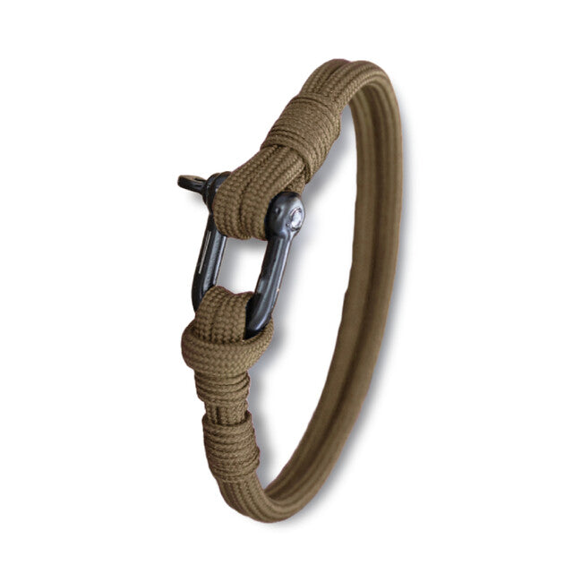WARAGOD Faila Paracord-Armband mit Metallverschluss, kojote