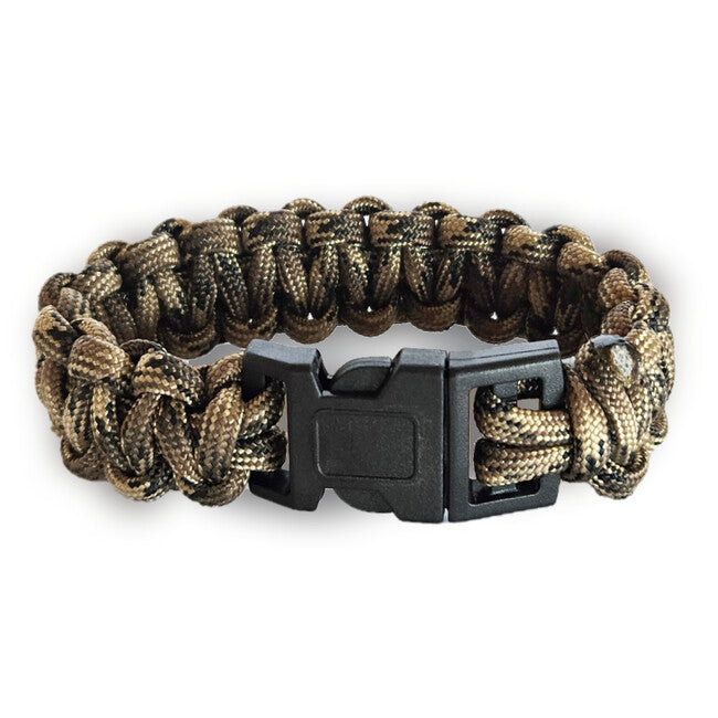 WARAGOD Corna Paracord-Armband mit Kunststoff-Clip camo coyote