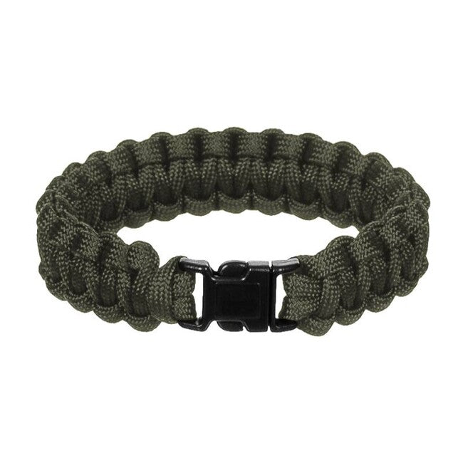 WARAGOD Corna Paracord-Armband mit Kunststoff-Clip, grün