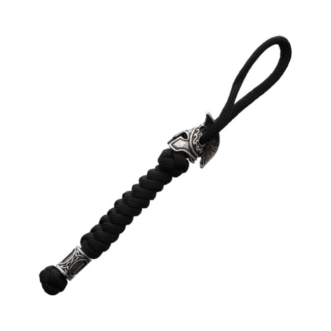 WARAGOD Paracord Spartan Schlüsselanhänger Nénar, schwarz