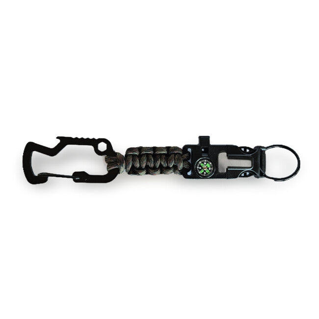 WARAGOD Laito paracord survival multifunktions-schlüsselanhänger 8 in 1 camo grün