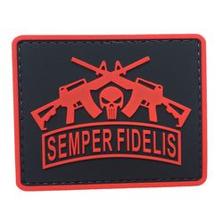 WARAGOD Semper Fidelis PVC Applikation, rot