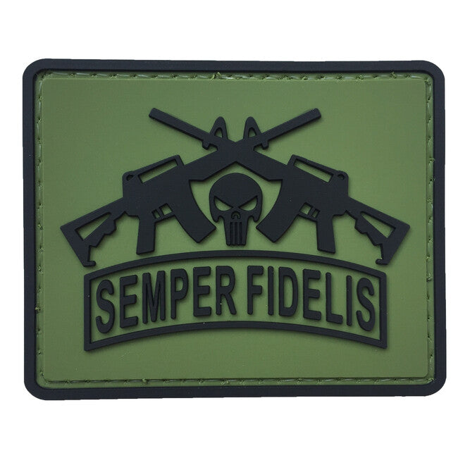 WARAGOD Semper Fidelis PVC Applikation, grün