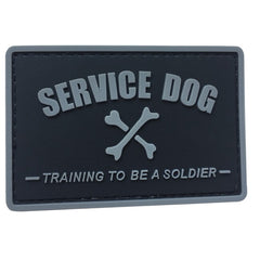 WARAGOD Service dog PVC našitek, črno siva