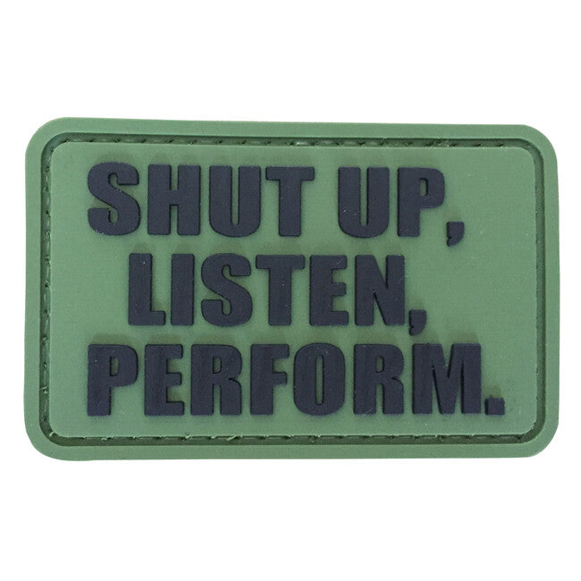 WARAGOD Shut up PVC Applikation, grün