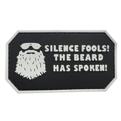 WARAGOD Silence Fools PVC Applikation, schwarz