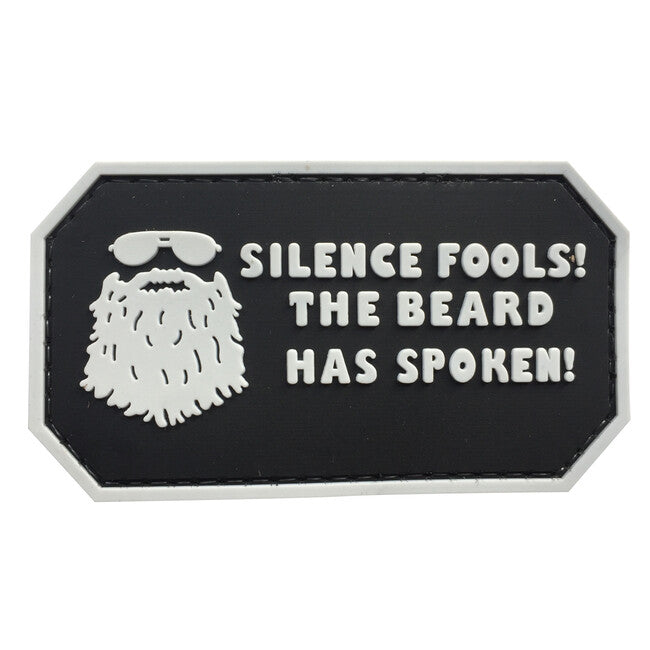 WARAGOD Silence Fools PVC Applikation, schwarz