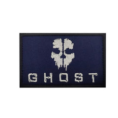 WARAGOD Bestickter Aufnäher Call of Duty Geistermaske, schwarz