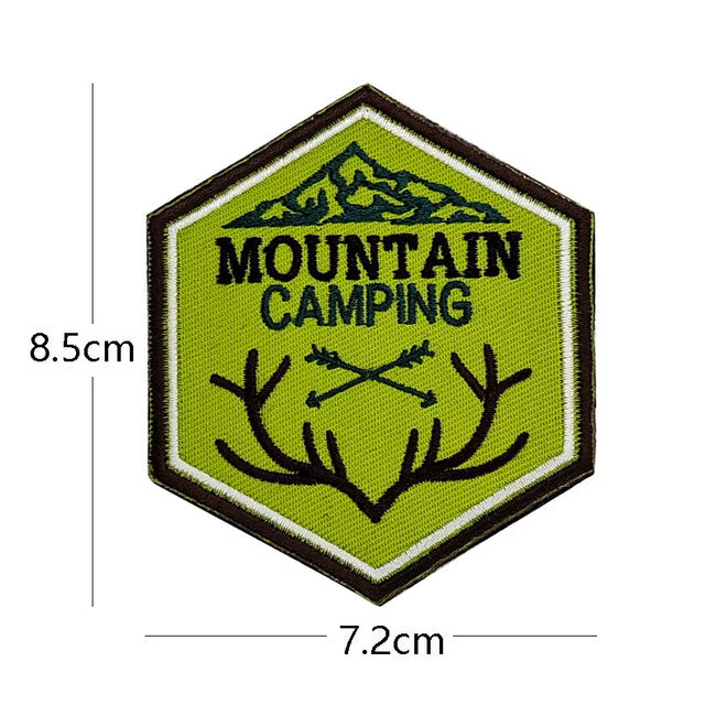WARAGOD Mountain Camping 04 gestickter aufnäher