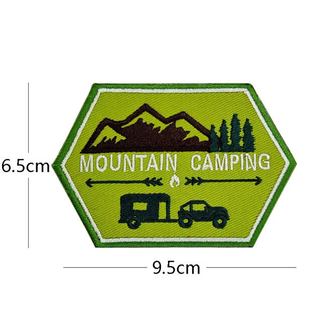 WARAGOD Mountain Camping 07 gestickter aufnäher