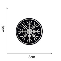 WARAGOD Gestickter Aufnäher Nordic Viking, Kompass