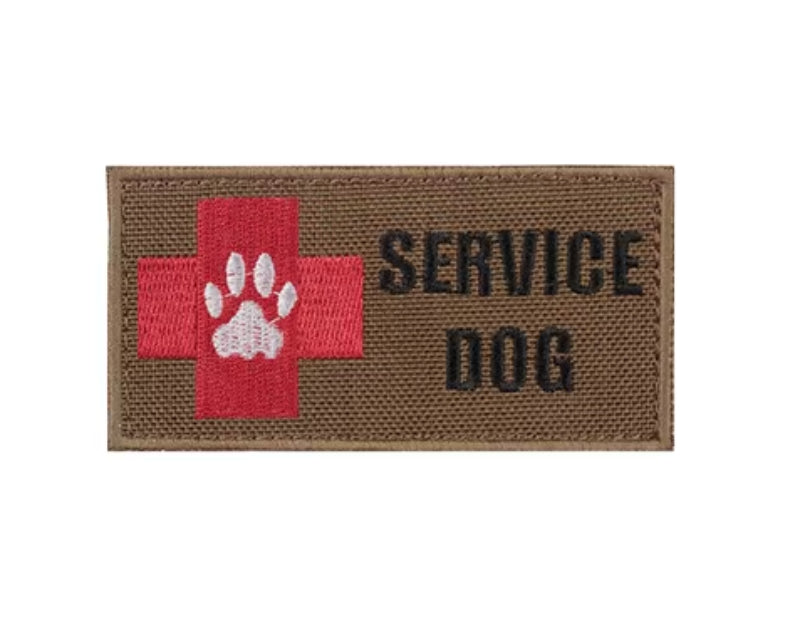 WARAGOD Gestickter Aufnäher Service Dog Rescue Team, Kojote