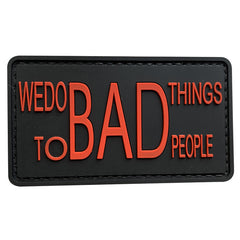 WARAGOD We do BAD Things PVC Applikation, rot