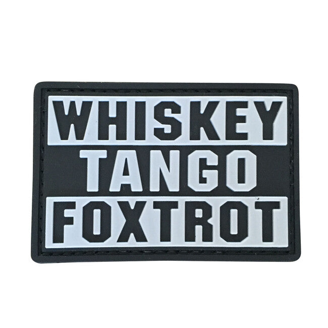 WARAGOD Whiskey Tango PVC Applikation schwarz grau