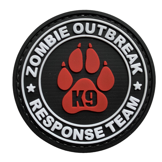 WARAGOD Zombie Outbreak PVC Applikation, schwarz rot