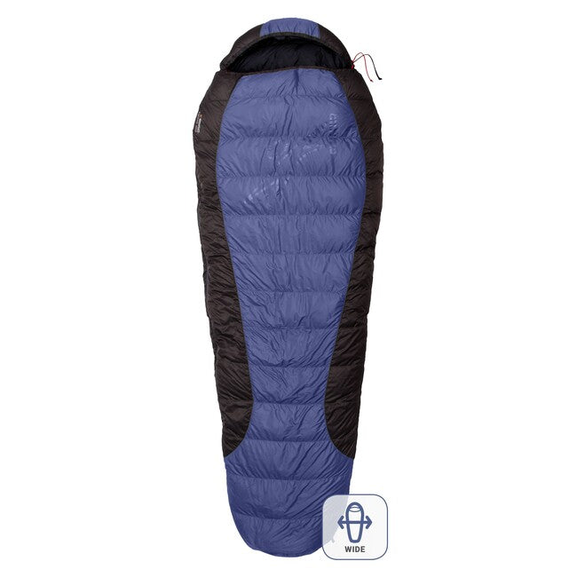Warmpeace Spacák VIKING 600 170 cm WIDE R, shadow blue/grey/black