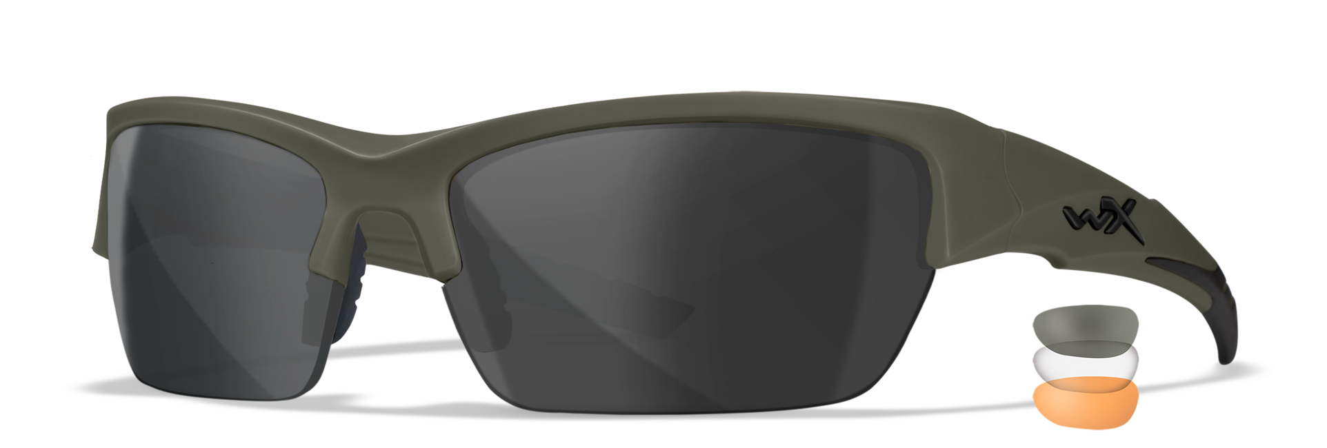 WILEY X VALOR 2.5 Grau Klar Leichter Rost, grün