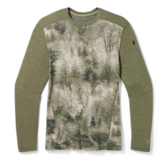 Smartwool Merino 250 Baselayer Crew T-Shirt mit langen Ärmeln Boxed, winter moss forest
