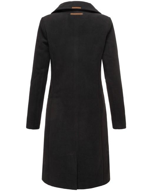 Navahoo Wooly damen Wintermantel, schwarz