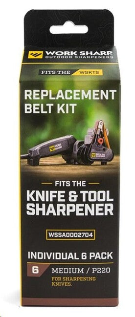 Work Sharp WSKTS-I Ersatzschleifband P220 zum Schärfer , 6-Pack
