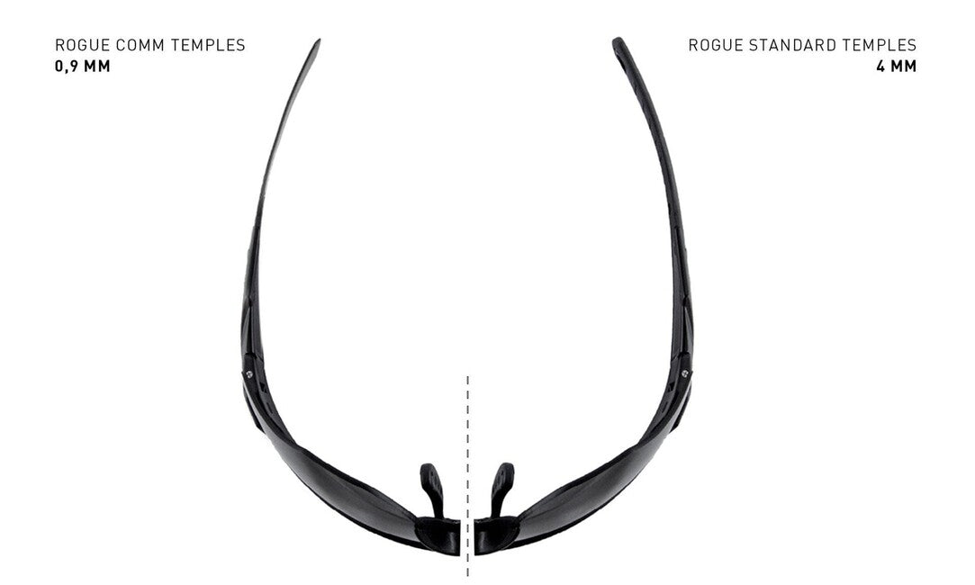 Wiley X Rogue Comm Tactical Glasses, Grey with Clear Lenses and Tan Frame