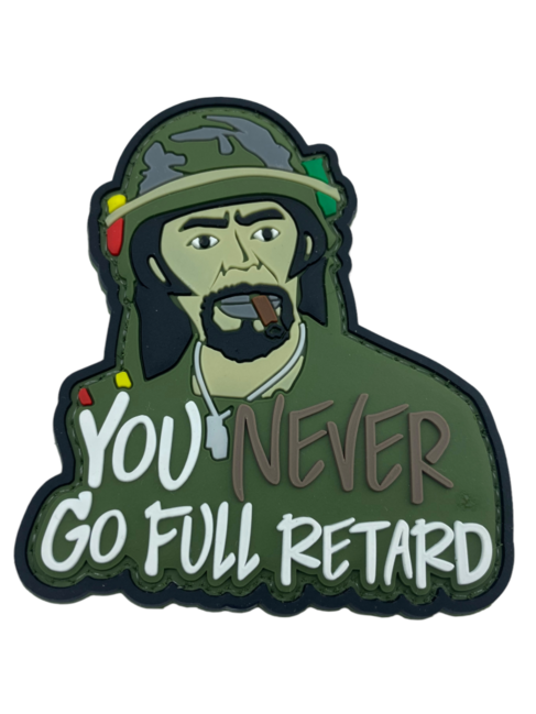 WARAGOD You Never Go Full Retard Aufnäher PVC Patch