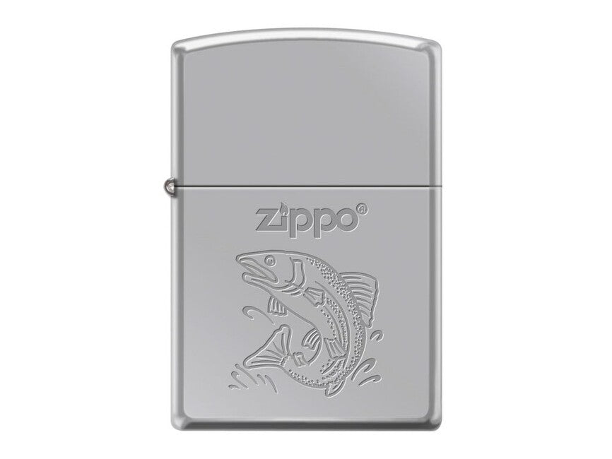 Zippo Fish Benzinfeuerzeug, chrom