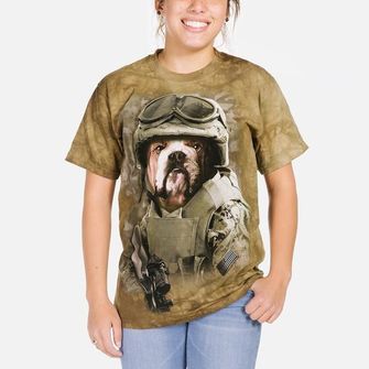 The Mountain 3D Armeehund-T-Shirt, Unisex
