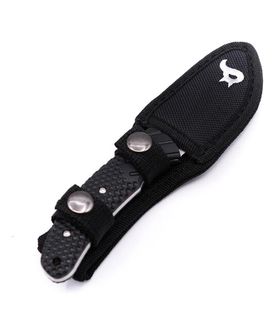 Black Fox Jagdmesser mit Scheide, 8 cm, schwarz