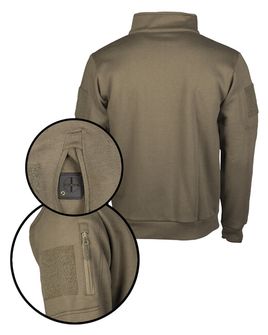Mil-Tec tactical sweatshirt m.zipper ranger green