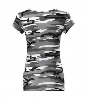 Malfini Camouflage Damen-T-Shirt, grau, 150g/m2