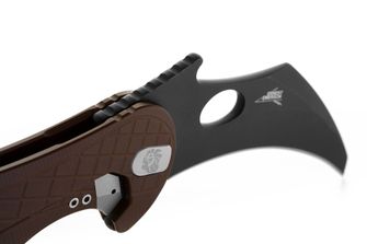 Lionsteel Messer Typ KARAMBIT entwickelt in Zusammenarbeit mit Emerson Design. L.E. ONE 1 A EB Erdbraun/Chemisch Schwarz