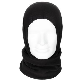 MFH Halswärmer mit Kopfbedeckung, Fleece, schwarz