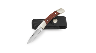 Buck Squire, Taschenmesser mit Scheide, 7 cm, braun