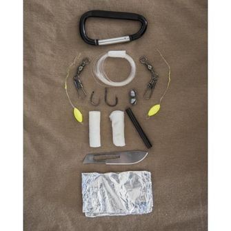 Mil-tec Paracord Survival-Kit, klein, schwarz