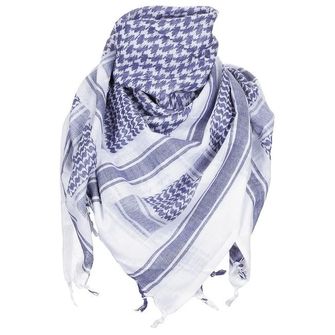 MFH PLO Arafat-Halstuch aus Baumwolle, blau-weiß, 115 x 110cm