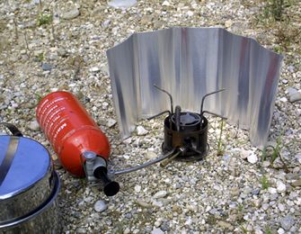Origin Outdoors Aluminium-Ofenschutz gegen Wind, 18 cm