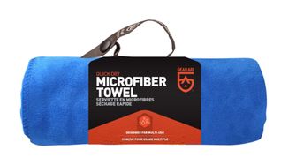 GearAid Microfiber Towel Mikrofaser-Handtücher mit antibakterieller Behandlung und Netztasche 75 x 120 cm kobaltblau