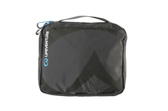 Lifeventure Tasche Nylon-Wäschetasche mit zwei Fächern und mehreren Taschen 22 x 18 x 8 cm grau