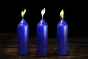 UCO Kerzen, gefüllt mit Citronella 3 Stück, blau