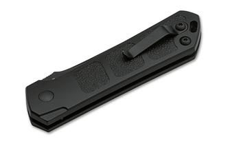 Böker Plus Kihon Auto All Black automatisches taktisches Messer 8 cm, schwarz, Aluminium