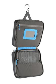 Lifeventure Tasche Nylon-Wäschetasche mit zwei Fächern und mehreren Taschen 22 x 18 x 8 cm grau