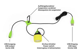 Origin Outdoors Anschließbare LED-Lampe gelb 200 Lumen warmweiß