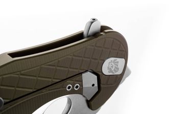 Lionsteel Messer Typ KARAMBIT entwickelt in Zusammenarbeit mit Emerson Design. L.E. ONE 1 A GS Grün/Stein gewaschen
