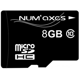 NUM´AXES 8GB Micro SDHC Karte Class 10 mit Adapter
