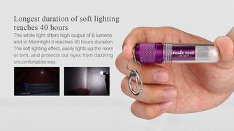 Fenix Minitaschenlampe CL05 violett, 8 Lumen