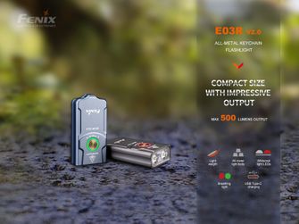 Fenix ​​​​E03R V2.0 wiederaufladbare Taschenlampe - grau
