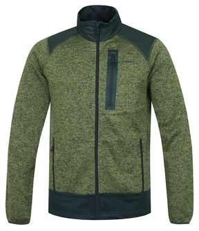 Husky Herren Fleece-Pullover mit Reißverschluss Alan M grün/schwarz/grün