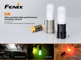 Fenix Minitaschenlampe CL09 schwarz, 200 Lumen
