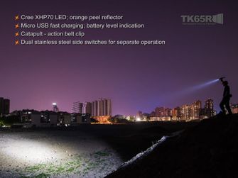 Wiederaufladbare LED-Taschenlampe Fenix TK65R, 3200 Lumen